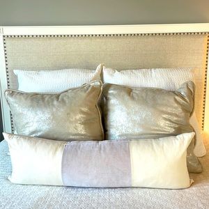 Pier 1 Gold/silver pair of pillows